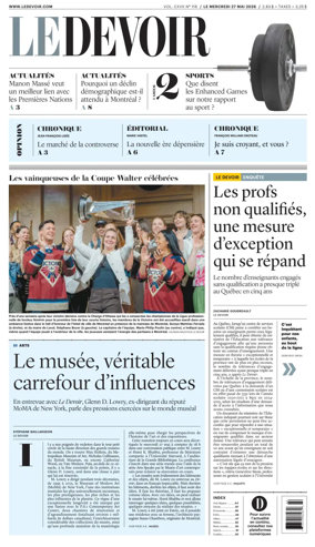 Cover of Le Devoir