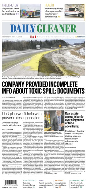 Cover of The Daily Gleaner