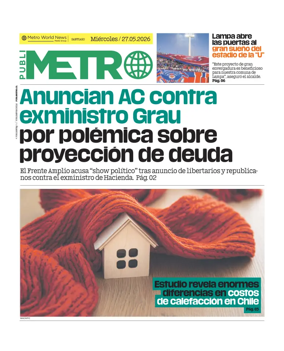 Cover of Publimetro Chile