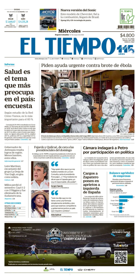 Cover of El Tiempo (Bogota)