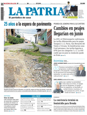 Cover of La Patria (Colombia)