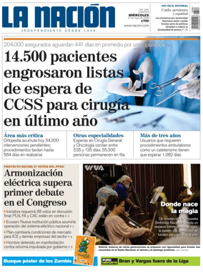 Cover of La Nacion (Costa Rica)
