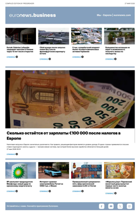 Cover of Euronews Business (Russian) Compiled Edition