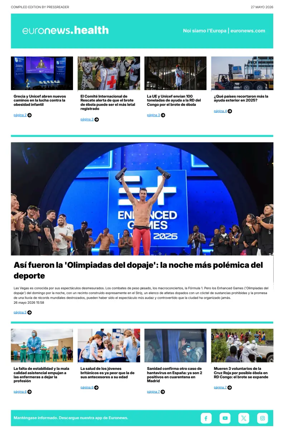 Cover of Euronews Health (Spanish) Compiled Edition