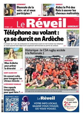 Cover of Le Reveil du Vivarais – edition Annonay