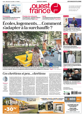 Cover of Ouest France (Les Sables-d'Olonne)