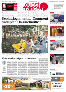 Cover of Ouest France (Nantes / Sud-Loire / Vignoble)