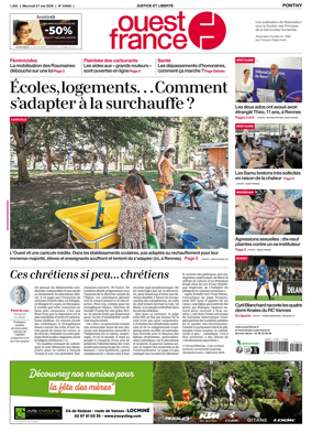 Cover of Ouest France (Pontivy)