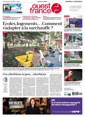 Cover of Ouest-France (Quimperle Concarneau)
