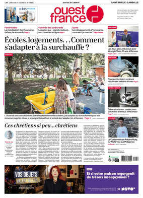 Cover of Ouest-France (Saint-Brieuc Lamballe)