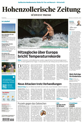 Cover of Hohenzollerische Zeitung