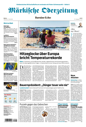 Cover of Markische Oderzeitung Bernau