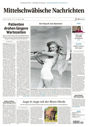 Cover of Mittelschwaebische Nachrichten