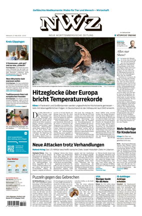 Cover of NWZ – Neue Wurttembergische Zeitung