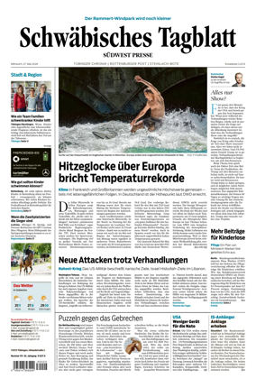 Cover of Schwabisches Tagblatt - Tubinger Chronik