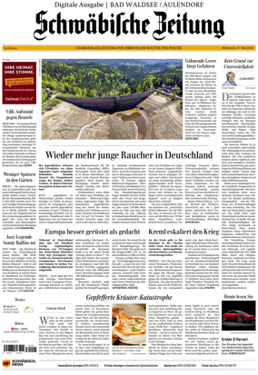 Cover of Schwabische Zeitung (Bad Waldsee / Aulendorf)