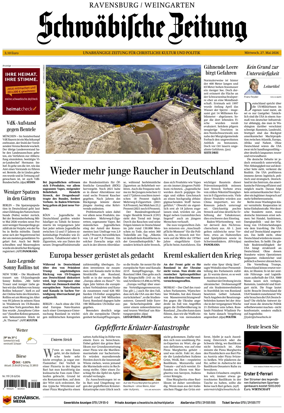 Cover of Schwabische Zeitung (Ravensburg / Weingarten)