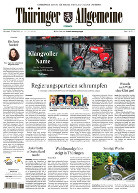 Cover of Thuringer Allgemeine (Eisenach)