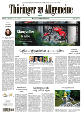 Cover of Thuringer Allgemeine (Erfurt)