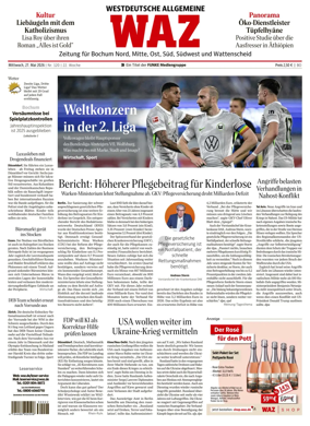 Cover of Westdeutsche Allgemeine Zeitung (Bochum)