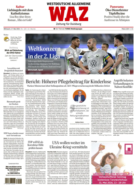 Cover of Westdeutsche Allgemeine Zeitung (Duisburg)