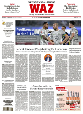 Cover of Westdeutsche Allgemeine Zeitung (Gelsenkirchen)