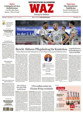 Cover of Westdeutsche Allgemeine Zeitung (Mulheim an der Ruhr)