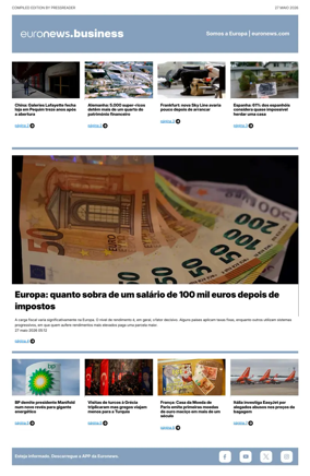 Cover of Euronews Business (Portuguese)