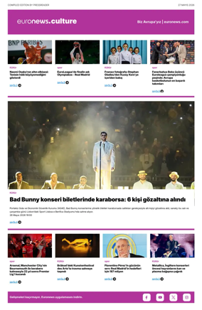 Cover of Euronews Culture and Sport (Turkish) Compiled Edition