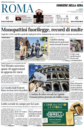 Cover of Corriere della Sera (Roma)