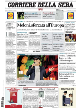Cover of Corriere della Sera