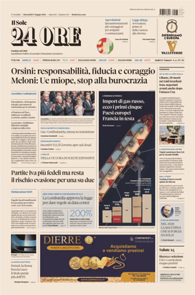 Cover of Il Sole 24 Ore