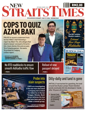 Cover of New Straits Times