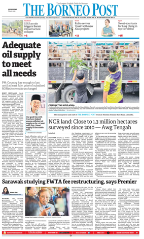 Cover of The Borneo Post (Sarawak)