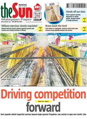 Cover of The Sun (Malaysia)
