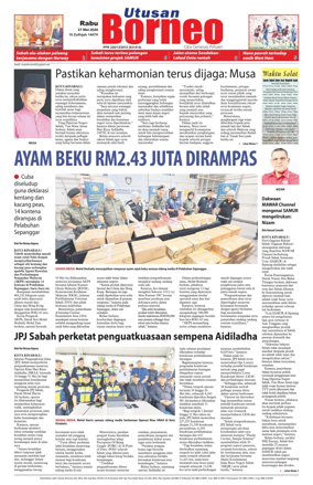 Cover of Utusan Borneo (Sabah)