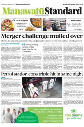 Cover of Manawatu Standard