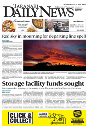 Cover of Taranaki Daily News