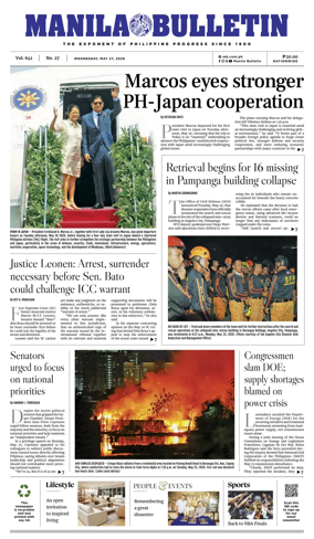 Cover of Manila Bulletin