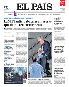 Cover of EL PAIS primera edicion