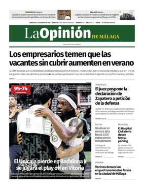 Cover of La Opinion de Malaga