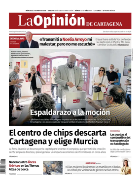 Cover of La Opinion de Murcia (Cartagena)