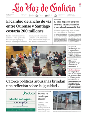 Cover of La Voz de Galicia (Arousa)