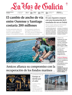 Cover of La Voz de Galicia (Barbanza)