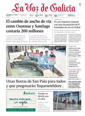 Cover of La Voz de Galicia (Deza)