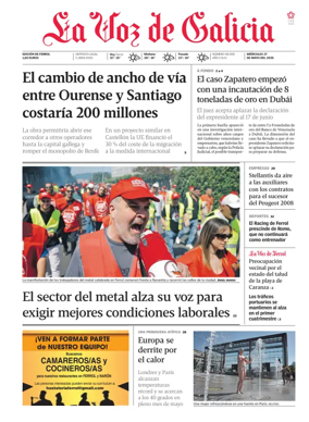 Cover of La Voz de Galicia (Ferrol)