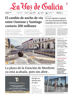 Cover of La Voz de Galicia (Monforte)