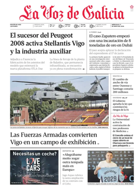Cover of La Voz de Galicia (Vigo)