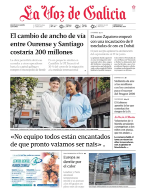 Cover of La Voz de Galicia (Viveiro)