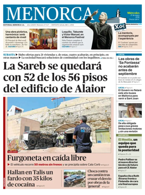 Cover of Menorca Diario Insular